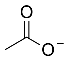 Acetate anion