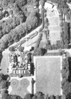 Aerial photo of Admiral's House and Gardens, Lower Lines Park, Gillingham, in the 1960s