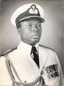 Adekunle Lawal in military uniform