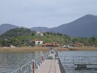 Walkway to Agios Achillios islet