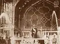 Ahmad Shah Qajar on the Marble Throne, 1919