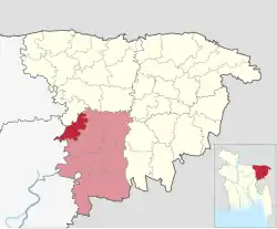 Location of Ajmiriganj