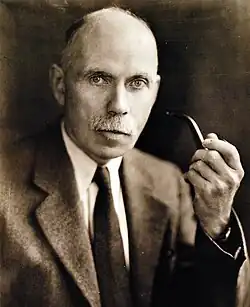 Albert Hoyt Taylor, holding a pipe, from 1945