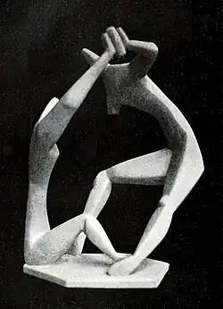 Alexander Archipenko, 1912, Dancers (Dance) (Der Tanz), 24 in. original plaster. This first version of Dancers was illustrated on the front cover of The Sketch, 29 October 1913, London