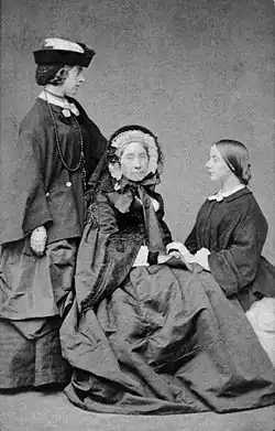 Alexine Tinne, Henriëtte Tinne-van Capellen and Jetty Hora Siccama, 1860