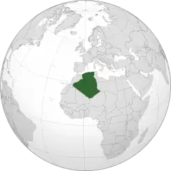 Location of Algeria