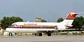 An Alisarda DC-9 on arrival at Pisa Airport in 1974
