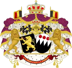 Coat of arms of the former King Albert II and Queen Paola