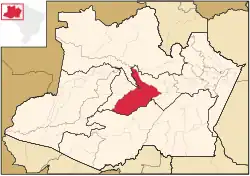 Coari municipality (red) in Amazonas state