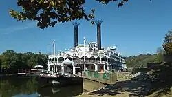 American Queen docked in Clarksville, Tennessee in October 2016.