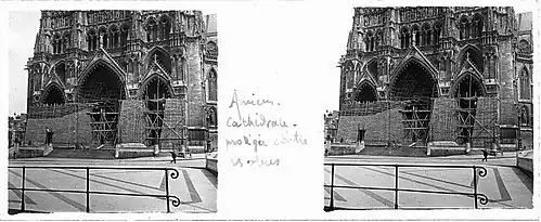 Cathedral protected from shell damage. Archives municipales de Toulouse [fr].