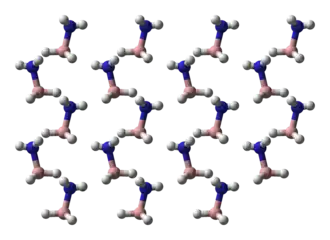 Part of the crystal structure of ammonia borane[10]