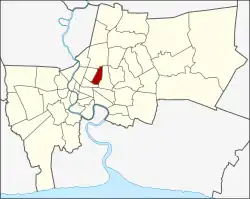 District location in Bangkok