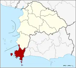 District location in Chonburi province