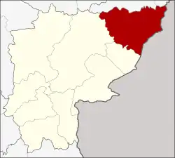 District location in Sa Kaeo province