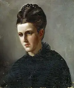 Portrait of Nathalie Diriks painted in 1874