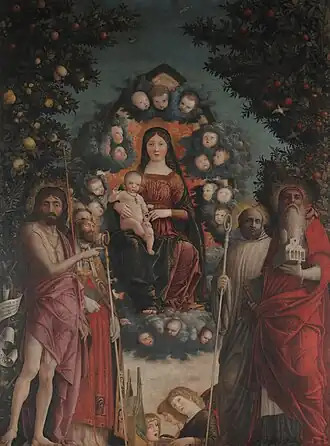Trivulzio Madonna Andrea Mantegna, 287 × 214 cm, 1497.