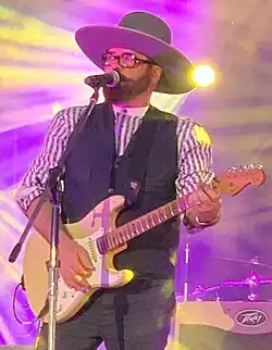 Farriss performing at the Gympie Muster in 2019