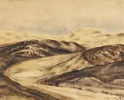 Anita Rée Die Oase in Kampen, 1932/33, Watercolor 39 cm × 49 cm (15+1⁄4 in × 19+1⁄4 in)