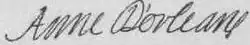 Anne Marie d'Orléans's signature
