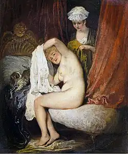 Jean-Antoine Watteau – A Lady at her Toilet, c. 1716–18)