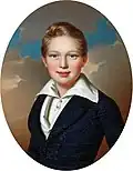 Portrait of Archduke Alexander of Austria (1825-1837) son of Archduke Joseph, Palatine of Hungary. Portrait from 1837