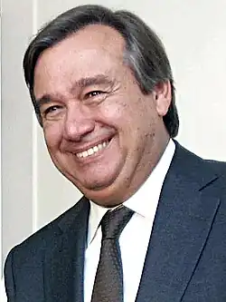 António Guterres, Prime Minister from 1995 to 2002 and the 9th Secretary-General of the United Nations since 2017.