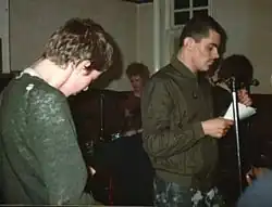 The Apostles performing at the Spread Eagle, Southend-on-Sea, December 1981