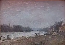After the Debacle, the Seine at the Suresnes Bridge by Alfred Sisley (1880).