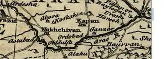 A map of the Aras from 1747.