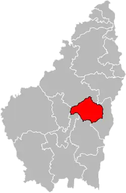 Situation of the canton of Privas in the department of Ardèche
