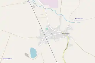 OSM map showing Arriete-Ciego Montero and the surrounding area, including the baths (north)