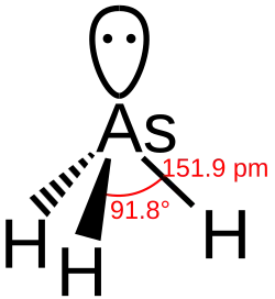 Skeletal formula of arsine
