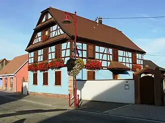 A half-timbered house in Artolsheim