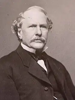 Black and white portrait of Arunah Shepherdson Abell