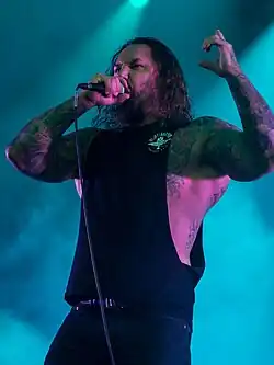 Lambesis performing with As I Lay Dying in 2023