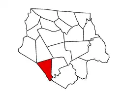 Location of Elk Township within Ashe County