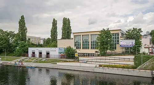 Pool in 2016, view from the bridge