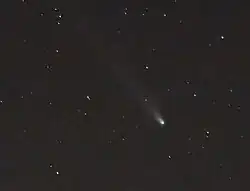 The comet over Tenerife on 31 December 2021