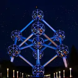 The Atomium by night