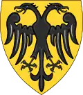 Attributed Coat of Arms of Frederick II, Holy Roman Emperor (or, double-headed eagle sable)