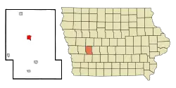 Location of Audubon, Iowa