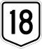 Diagram depicting National Route 18 shield