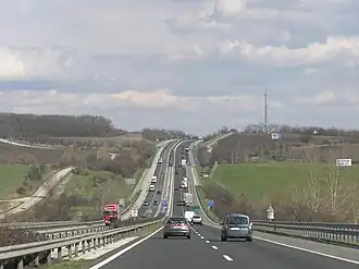 M1 between, Vértes and Gerecse Mountains