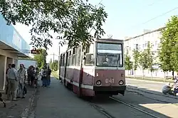 A tram in Avdiivka, July 2012