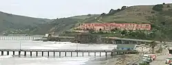 Avila Beach and its piers.