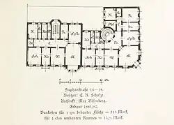 Floor plan by Bösenberg für House Schulze, Stephanstraße 16–18
