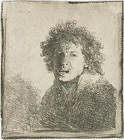 B13, 1630, state 3/3, one of van de Wetering's "studies in expression".