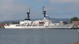 Bangladesh navy frigate BNS Somudra Avijan (F-29) at Alameda, California, in 2015
