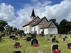 View of the village church, Borre Church